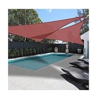 Yescom 20 Ft 95% Uv Block Triangle Sun Shade Sail Outdoor Patio Pool Cover Net 2Pack