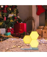 6 Pack Wi-Fi Smart Led Light Accessory Hexagon Lamp Voice Control Diy Home Gifts