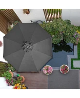 8 Ft Patio Umbrella Replacement Canopy Market Table Top Outdoor Beach Poolside
