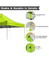 InstaHibit 9.6x9.6Ft Pop up Canopy Top Replacement 4 Sidewalls UV50+ Outdoor