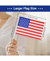 Yescom 5"x8" American Stick Flag Handheld Mini Us Independence Day Decoration 24 Pack