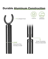 10 Ft String Light Pole Outdoor Metal Pole Aluminum Patio Backyard Party 2 Pack