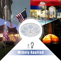 Yescom Bravery 20 Ft Sectional Aluminum Flag Pole Kit with 136 Led Solar Light Us Flag Garden