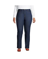 Lands' End Plus Recover High Rise Straight Leg Blue Jeans