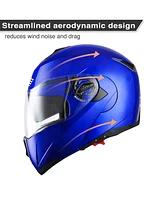 Ahr Run-m Full Face Flip up Modular Motorcycle Helmet Dot Approve Dual Visor Motocross Matt Black Xl