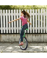 Yescom 20 In Wheel Outdoor Unicycle Leakproof Butyl Tire Circus Bike Balance Training for Adults Teenagers Kids, Green