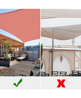2 Pack 12x12 Ft 97% Uv Block Square Sun Shade Sail Canopy Outdoor Backyard Pool