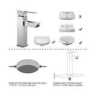 Yescom Aquaterior Modern 1 Hole Bathroom Faucet Vanity Sink Basin Single Handle Diy Home Bn