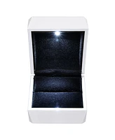 Yescom Led Light Diamond Ring Box White Velvet Jewelry Gift Wedding Engagement 10 Packs