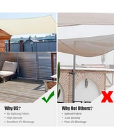 10x10 Ft 97% Uv Block Square Sun Shade Sail Hdpe Canopy Cover Net Pool Yard