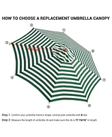 Ft Patio Umbrella Replacement Canopy Market Table Top Sunshade Cover Garden