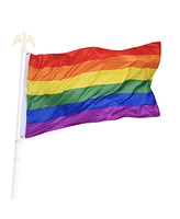 5x3 Ft Rainbow Flag Gay Pride Lesbian Lgbt Banner Polyester with Grommets Pack