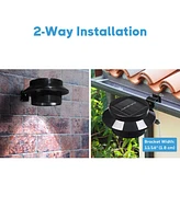 Yescom 3 Led Solar Gutter Light Waterproof Outdoor Garden Fence Wall Stair Lights Black