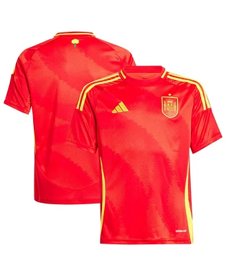 Adidas Big Boys and Girls Scarlet Spain National Team 2024 Home Replica Jersey