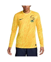 Nike Men's Yellow France National Team 2024 Goalkeeper Replica Stadium Long Sleeve Jersey