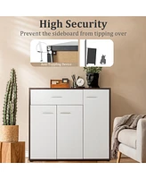 Buffet Sideboard Storage Cabinet with Spacious Table Top