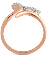 Diamond Ariel Mermaid Tail Ring (1/10 ct. t.w.) in 10k Rose Gold