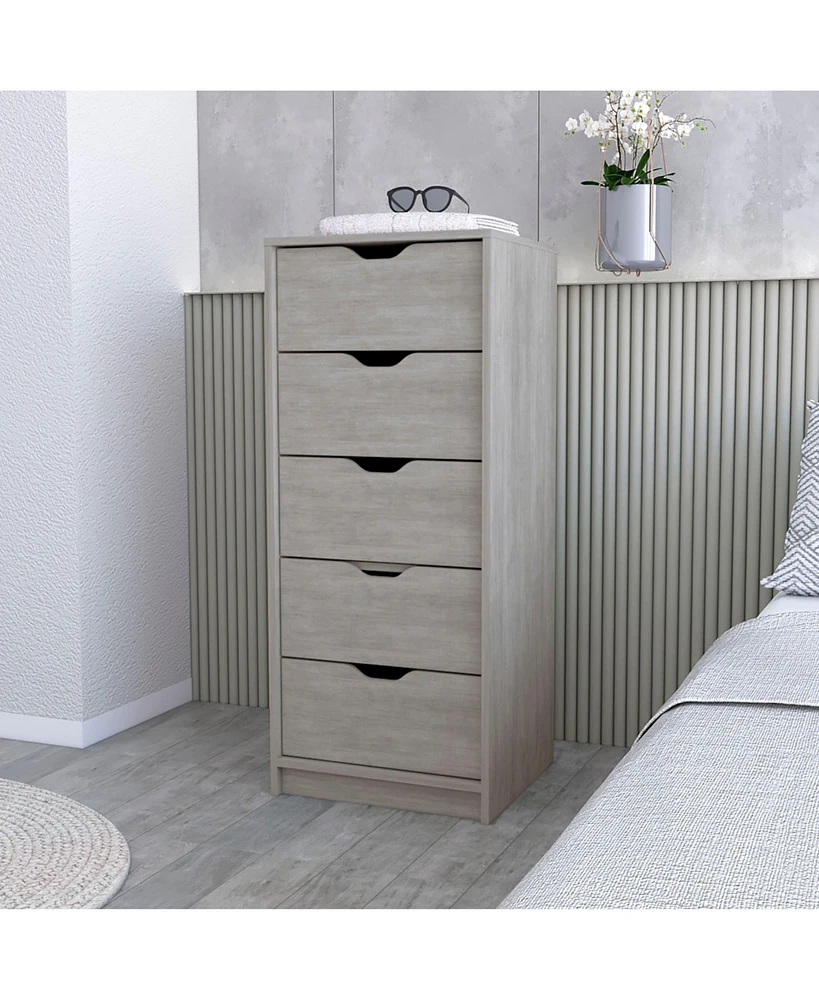 Fm Furniture Dillon 5 Narrow Drawer Dresser