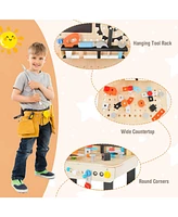 Pretend Play Workbench with Tools Set and Realistic Accessories