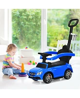 Sugift 3-in-1 Mercedes Benz Ride-on Toddler Sliding Car