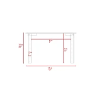 Fm Furniture Marrakech Writing Desk, Four Steel Legs