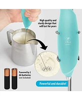 Zulay Kitchen Easy Use Frother Handheld Foam Maker - One Touch Milk