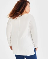 Style & Co Plus Knit Seam-Front Tunic Top, Created for Macy's