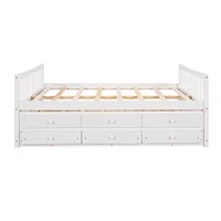 Full Size Daybed With Twin Size Trundle And Drawers, Full Size