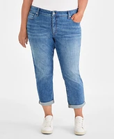 Style & Co Plus Mid-Rise Girlfriend Jeans, Created for Macy's