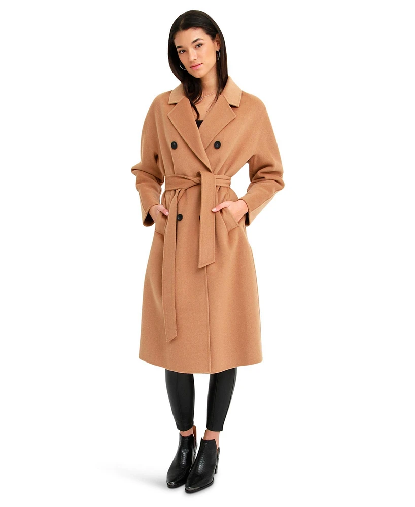 Belle & Bloom Women's Boss Girl Double-Breasted Wool Coat - Camel