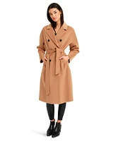 Belle & Bloom Women's Boss Girl Double-Breasted Wool Coat - Camel