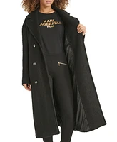 Karl Lagerfeld Paris Women's Double-Breasted Overcoat, Created for Macy's