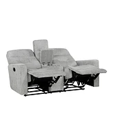 Homelegance White Label Borneo 71" Double Reclining Love Seat with Center Console