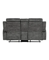 Homelegance White Label Pagosa 71" Double Reclining Love Seat with Center Console