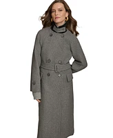 Donna Karan New York Women's Double-Breasted Belted Wrap Coat