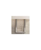 Modena Modern Wall Light Sconce Brushed Nickel Hardwired 9 1/2" Wide Fixture Shimmery Silvery Open Rectangular Shade Bedroom Bathroom Bedside Living R