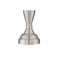 Blair Traditional Table Lamps 25" Tall Set of 2 Brushed Nickel Silver Metal Candlestick White Drum Shade for Bedroom Living Room House Home Bedside Ni