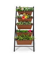 Costway 5-tier Vertical Garden Planter Box Elevated Raised Bed