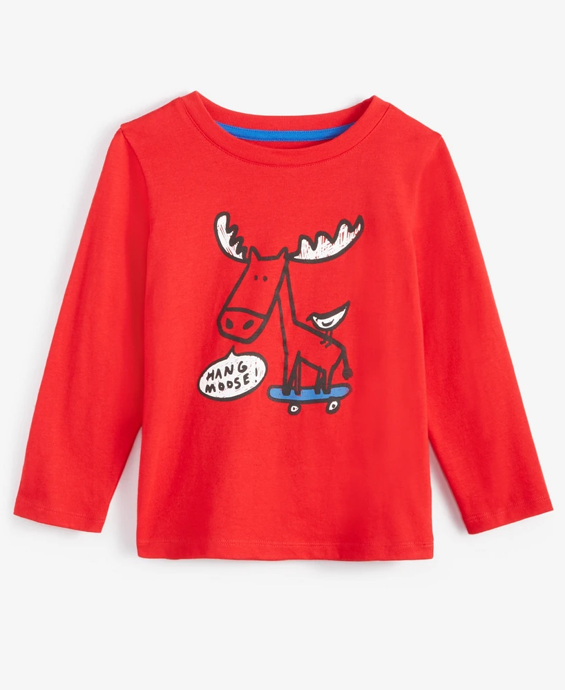 Epic Threads Toddler Boys Hang Moose Long-Sleeve T-Shirt, Created for Macy's