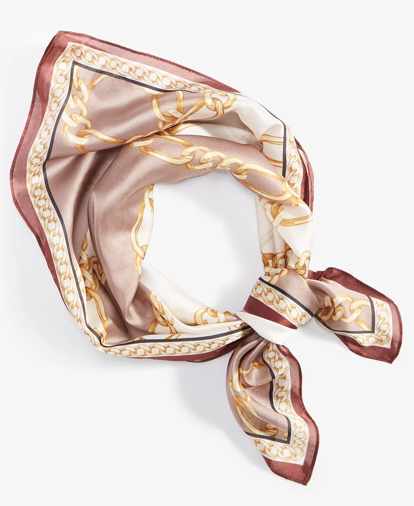 Giani Bernini Women's Colorblocked Chain-Print Square Scarf