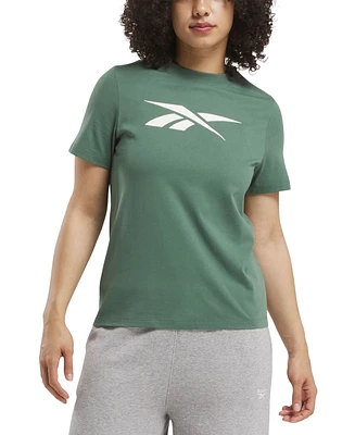 Reebok Women's Vector Graphic Logo Cotton T-Shirt