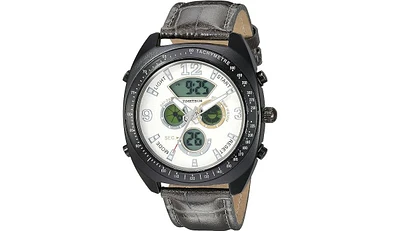 Timetech Men's Sport Multi-Function Tachymeter Wrist Watch with Matching Leather Band