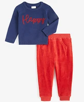 First Impressions Baby Boys Happy Sweater & Pants, 2 Piece Set, Created for Macy's