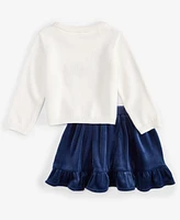 First Impressions Baby Girls 3-Pc. Joy Sweater, Velour Skirt & Panty Set, Created for Macy's