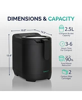 Luma Comfort Luma Electric Kitchen Composter, 2.5L Capacity Odorless Countertop Compost Bin