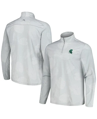 Tommy Bahama Men's Gray Michigan State Spartans Delray Frond IslandZone Half-Zip Jacket