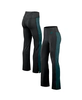 Fanatics Signature Women's Black Philadelphia Eagles Studio Fitted Flared Leggings