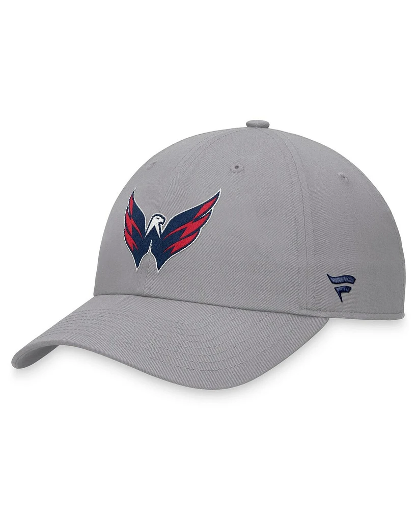 Fanatics Men's Gray Washington Capitals Extra Time Adjustable Hat