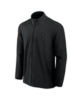 Fanatics Signature Men's Black Las Vegas Raiders Front Office Woven Full-Zip Jacket