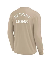 Fanatics Signature Men's and Women's Khaki Detroit Lions Elements Super Soft Long Sleeve T-Shirt